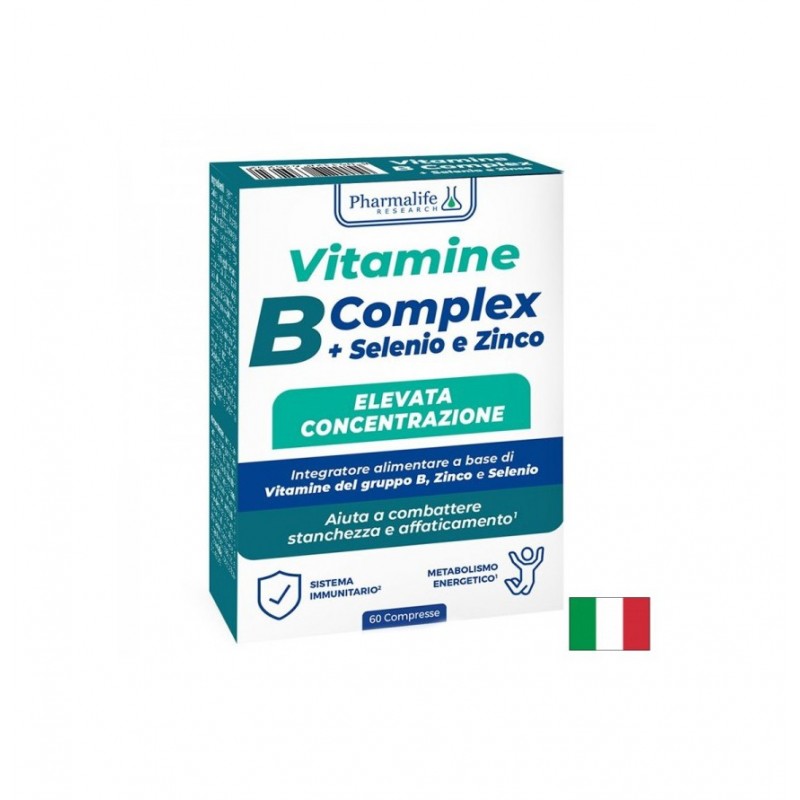 PHARMALIFE VITAMINE B COMPLEX + SELENIO E ZINCO / ВИТАМИН B КОМПЛЕКС + СЕЛЕН И ЦИНК ТАБЛ. X 60 PHARMALIFE VITAMINE B COMPLEX + SELENIO E ZINCO / ВИТАМИН B КОМПЛЕКС + СЕЛЕН И ЦИНК ТАБЛ. X 60