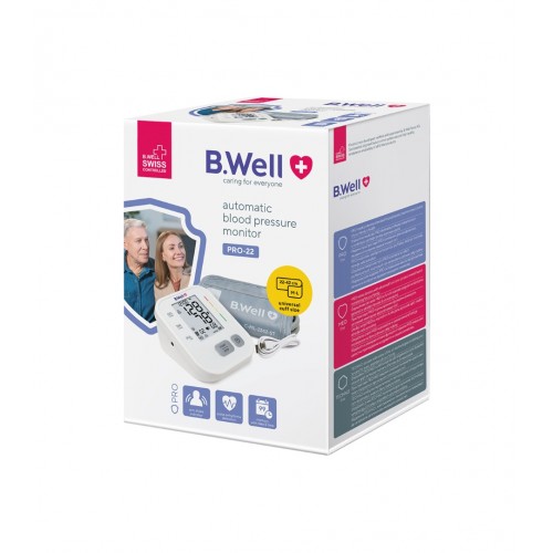 B. WELL PRO-22 / АВТОМАТИЧЕН АПАРАТ ЗА КРЪВНО С МАНШЕТ L РАЗМЕР (22-42 СМ) + АДАПТЕР