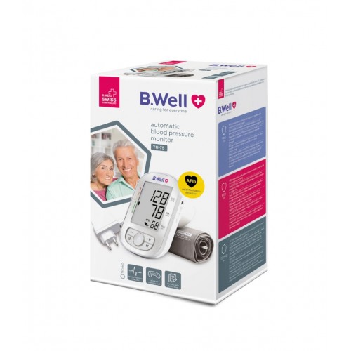 B.WELL TH-75 AFIB L / АВТОМАТИЧЕН АПАРАТ ЗА КРЪВНО С МАНШЕТ L РАЗМЕР (22-42 СМ) + АДАПТЕР
