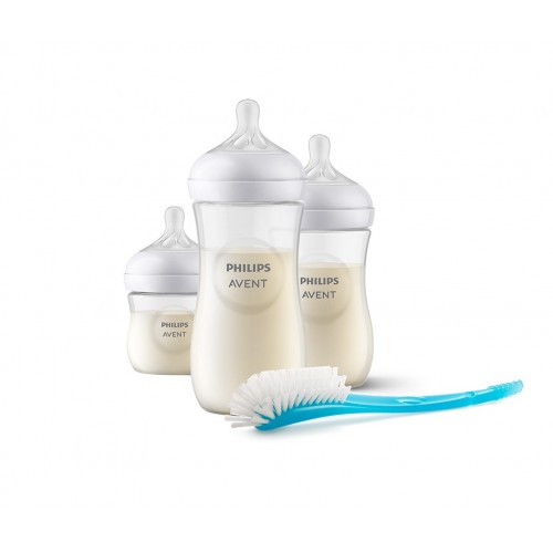 AVENT NATURAL RESPONSE STARTER / 1 БУТИЛКА 125МЛ + 1 БУТИЛКА 260МЛ + 1 БУТИЛКА 330МЛ + ЧЕТКА КОМПЛЕКТ СЕРИЯ