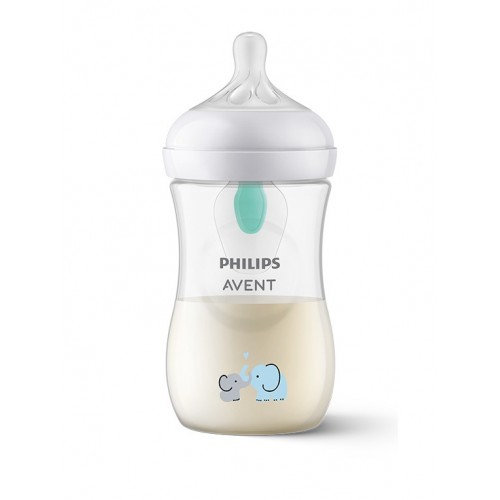 AVENT NATURAL RESPONSE AIRFREE / БУТИЛКА 1М + С БИБЕРОН С ПОТОК 3 КАРТИНКА ЗА МОМЧЕ, 260МЛ 