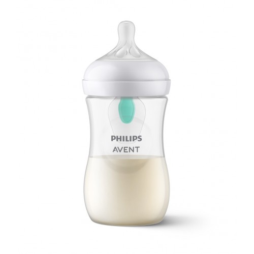 AVENT NATURAL RESPONSE AIRFREE / БУТИЛКА 1М + С БИБЕРОН С ПОТОК 3, НЕУТРАЛЕН ЦВЯТ, 260МЛ