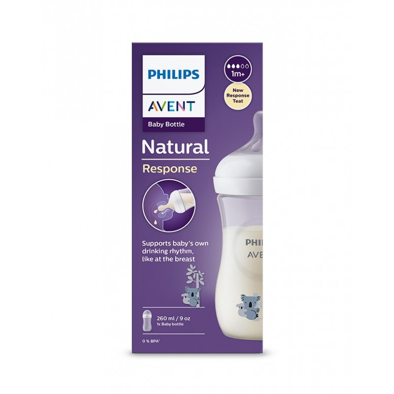 AVENT NATURAL RESPONSE / БУТИЛКА С БИБЕРОН С ПОТОК 3, ОТ 1 + МЕСЕЦА, КАРТИНКА ЗА МОМЧЕ 260МЛ AVENT NATURAL RESPONSE / БУТИЛКА С БИБЕРОН С ПОТОК 3, ОТ 1 + МЕСЕЦА, КАРТИНКА ЗА МОМЧЕ 260МЛ