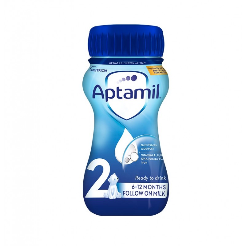 NUTRICIA APTAMIL 2 LIQUID / ТЕЧНО МЛЯКО ЗА ХРАНЕНЕ ОТ 6-12 MЕСЕЦА 200МЛ NUTRICIA APTAMIL 2 LIQUID / ТЕЧНО МЛЯКО ЗА ХРАНЕНЕ ОТ 6-12 MЕСЕЦА 200МЛ