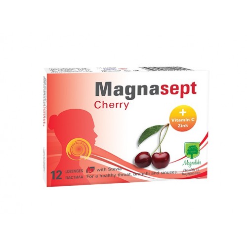 MAGNALABS MAGNASEPT CHERRY / МАГНАЛАБС МАГНАСЕПТ ЧЕРЕША ПАСТИЛИ X12 MAGNALABS MAGNASEPT CHERRY / МАГНАЛАБС МАГНАСЕПТ ЧЕРЕША ПАСТИЛИ X12