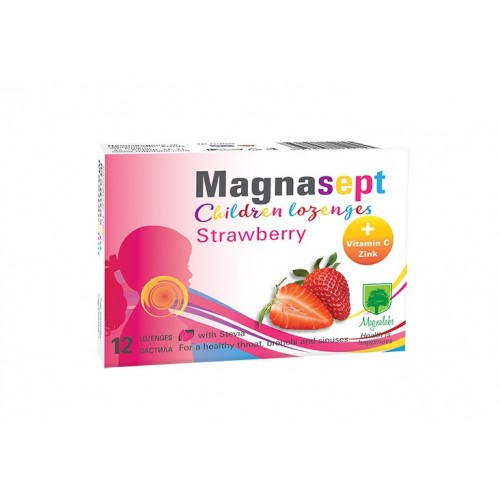 MAGNALABS MAGNASEPT CHILDREN SRAWBERRY / МАГНАЛАБС МАГНАСЕПТ ЗА ДЕЦА ЯГОДА ПАСТИЛИ X12 MAGNALABS MAGNASEPT CHILDREN SRAWBERRY / МАГНАЛАБС МАГНАСЕПТ ЗА ДЕЦА ЯГОДА ПАСТИЛИ X12