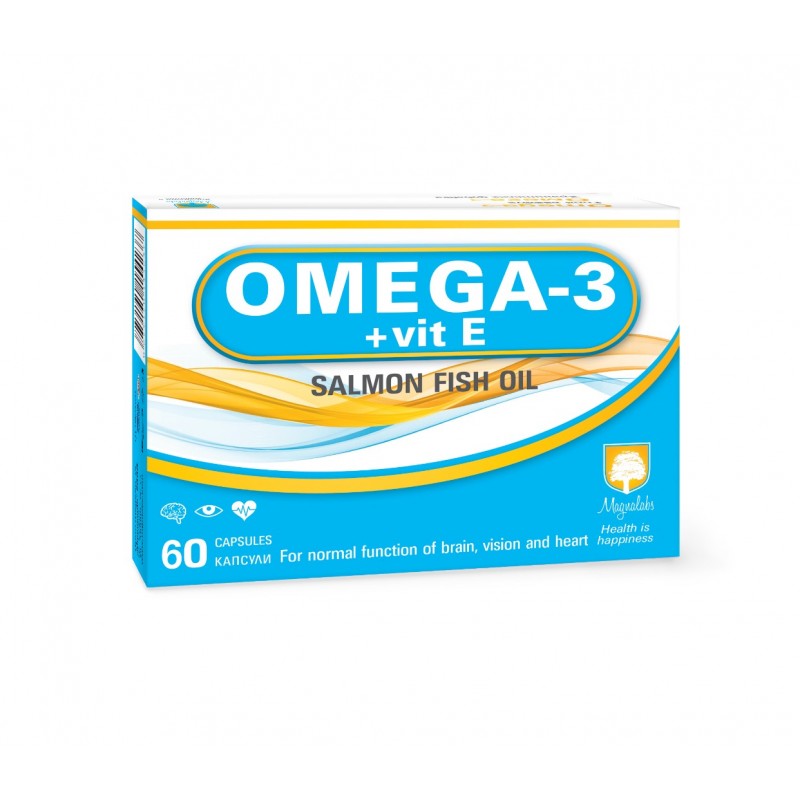 MAGNALABS OMEGA-3 + VIT E / МАГНАЛАБС ОМЕГА-3 + ВИТАМИН Е КАПС. X60