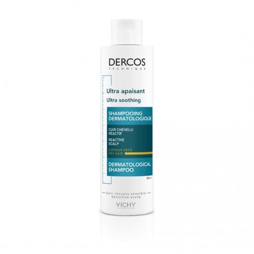 VICHY DERCOS ULTRA SOOTHING DERMATOLOGICAL SHAMPOO / ВИШИ УЛТРА УСПОКОЯВАЩ ШАМПОАН ЗА ЧУВСТВ. СКАЛП И СУХА КОСА 200МЛ VICHY DERCOS ULTRA SOOTHING DERMATOLOGICAL SHAMPOO / ВИШИ УЛТРА УСПОКОЯВАЩ ШАМПОАН ЗА ЧУВСТВ. СКАЛП И СУХА КОСА 200МЛ