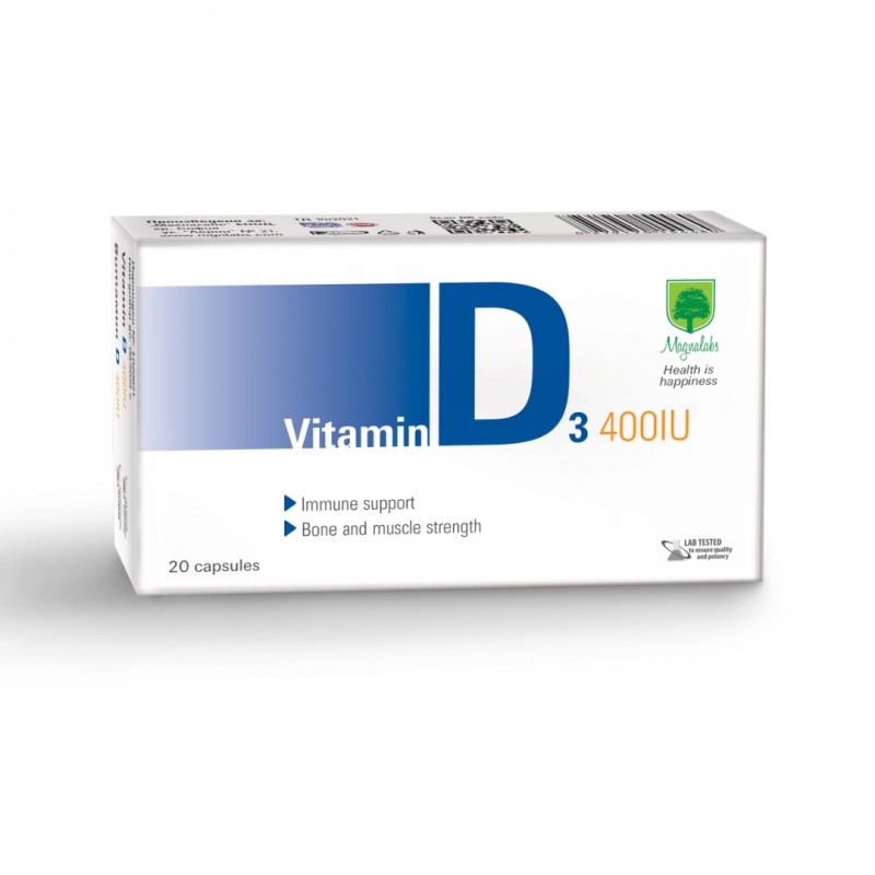 MAGNALABS VITAMIN D CAPSULES / МАГНАЛАБС ВИТАМИН D 400 IU КАПС. X20
