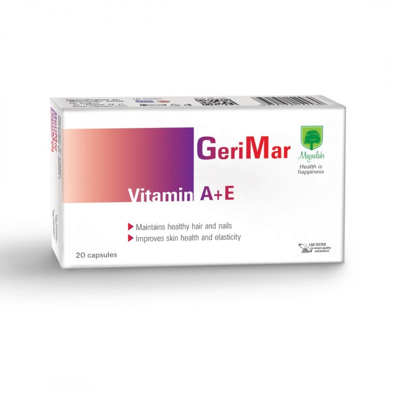 MAGNALABS GERIMAR VITAMIN A + E CAPSULES / МАГНАЛАБС ГЕРИМАР (ВИТАМИН А + Е) КАПС. X20