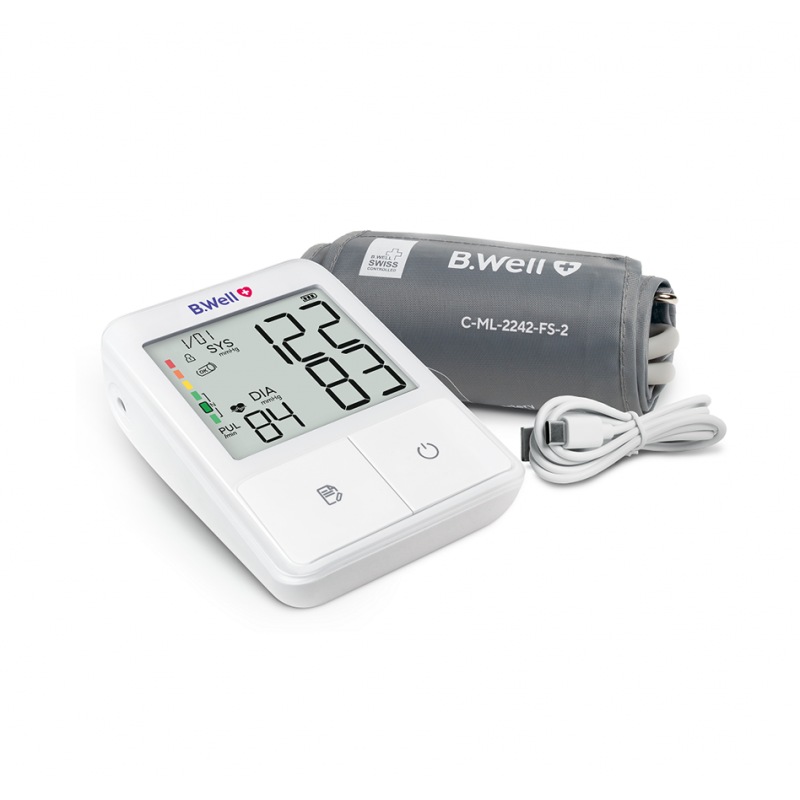 B.WELL MED-50 L / АВТОМАТИЧЕН АПАРАТ ЗА КРЪВНО С МАНШЕТ L РАЗМЕР (22-42 СМ) + USB КАБЕЛ