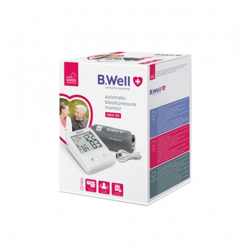 B.WELL MED-50 L / АВТОМАТИЧЕН АПАРАТ ЗА КРЪВНО С МАНШЕТ L РАЗМЕР (22-42 СМ) + USB КАБЕЛ