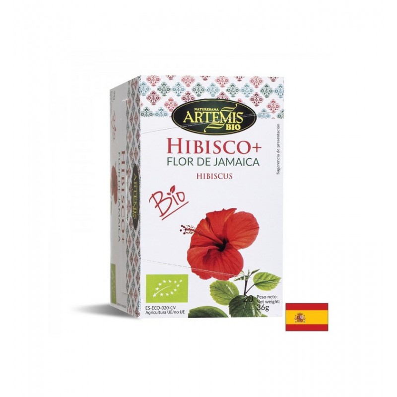 HEBRES DEL MOLI HIBISCO + FLOR DE JAMAICA BIO / БИО ЧАЙ ОТ ЯМАЙКА С ХИБИСКУС С КАНЕЛА МЕНТА ДЖИНДЖИФИЛ ЖЕНСКО БИЛЕ ФИЛТЪРНИ ПАКЕТЧЕТА 36 ГР БР. X 20