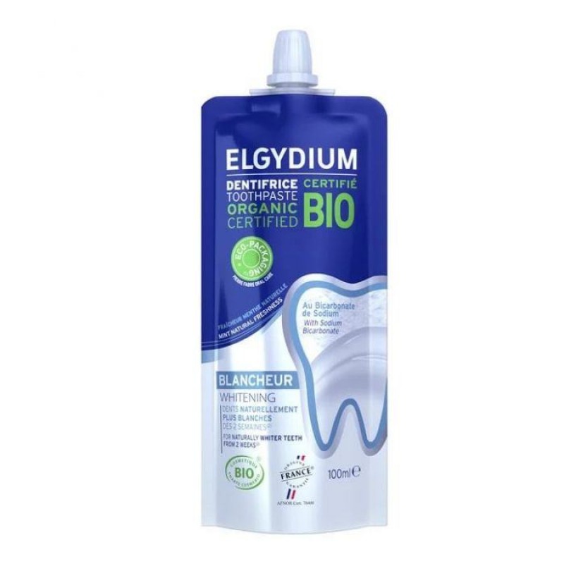 ELGYDIUM BIO WHITENING TOOTHPASTE / ЕЛГИДИУМ БИО ИЗБЕЛВАЩА ПАСТА ЗА ЗЪБИ 100МЛ