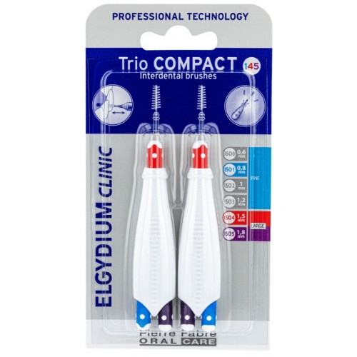 ELGYDIUM CLINIC TRIO COMPACT INTERDENTAL BRUSHES / ЕЛГИДИУМ ТРИО КОМПАКТ ИНТЕРДЕНТАЛНИ ШИРОКИ ЧЕТКИ 145 ШАРЕНИ ELGYDIUM CLINIC TRIO COMPACT INTERDENTAL BRUSHES / ЕЛГИДИУМ ТРИО КОМПАКТ ИНТЕРДЕНТАЛНИ ШИРОКИ ЧЕТКИ 145 ШАРЕНИ