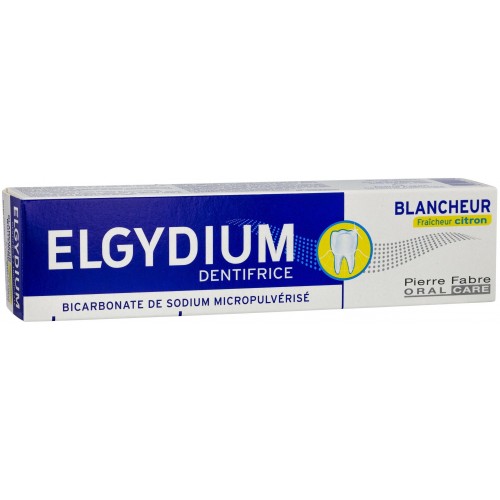 ELGYDIUM WHITENING COOL LEMON TOOTHPASTE / ЕЛГИДИУМ ИЗБЕЛВАЩА ПАСТА ЗА ЗЪБИ С ВКУС НА СВЕЖ ЛИМОН 75МЛ