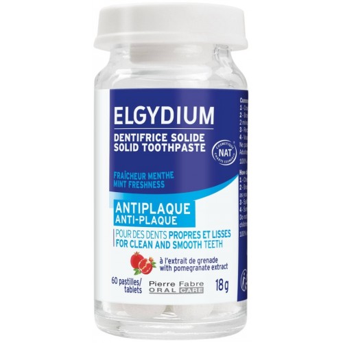 ELGYDIUM SOLID TOOTHPASTE / ЕЛГИДИУМ ПАСТА ЗА ЗЪБИ НА ТАБЛЕТКИ Х60