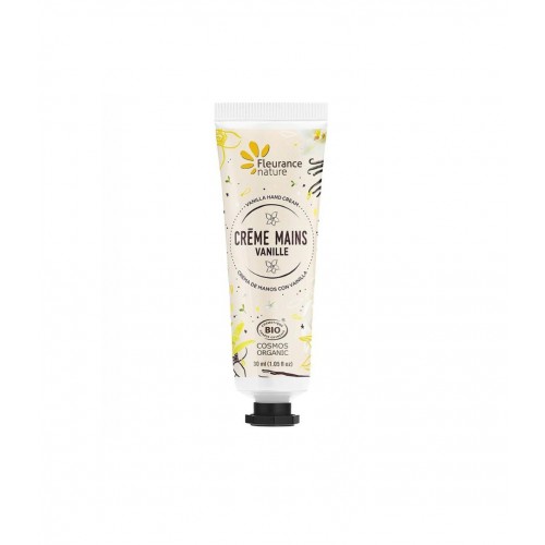 FLEURANCE NATURE CREME MAINS VANILLE / КРЕМ ЗА РЪЦЕ С ФЛОРАЛНА ВОДА ОТ РОЗА ДАМАЦЕНА, МАСЛО ОТ ШИЙ, АЛОЕ ВЕРА, С АРОМАТ НА ВАНИЛИЯ 30МЛ
