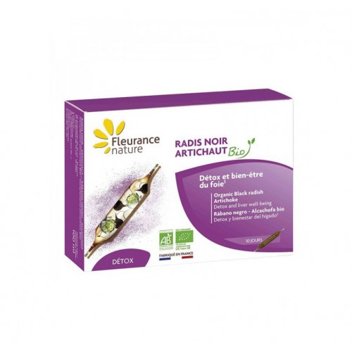 FLEURANCE NATURE RADIS NOIR ARTICHAUT BIO / ЧЕРНА РЯПА + АРТИШОК БИО АМПУЛИ ЗА ПИЕНЕ БР. X10
