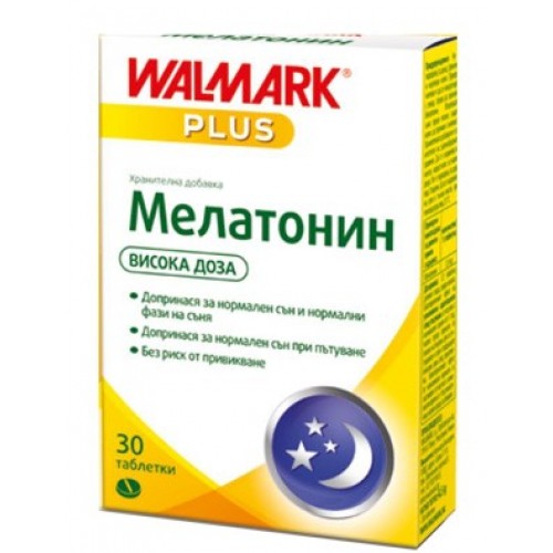 Мелатонин 3 мг 30 таблетки WALMARK Мелатонин 3 мг 30 таблетки WALMARK