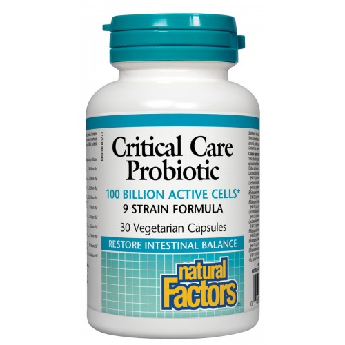 NATURAL FACTORS CRITICAL CARE PROBIOTIC /  100 МЛРД. АКТИВНИ ПРОБИОТИЦИ, 9 ЩАМА КАПС. Х30