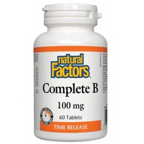NATURAL FACTORS VITAMIN B COMPLEX COMPLETE B / ВИТАМИН В КОМПЛЕКС 100МГ ТАБЛ. Х60 NATURAL FACTORS VITAMIN B COMPLEX COMPLETE B / ВИТАМИН В КОМПЛЕКС 100МГ ТАБЛ. Х60