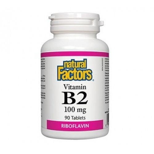 NATURAL FACTORS VITAMIN B2 / ВИТАМИН В2 ТАБЛ. Х90 NATURAL FACTORS VITAMIN B2 / ВИТАМИН В2 ТАБЛ. Х90