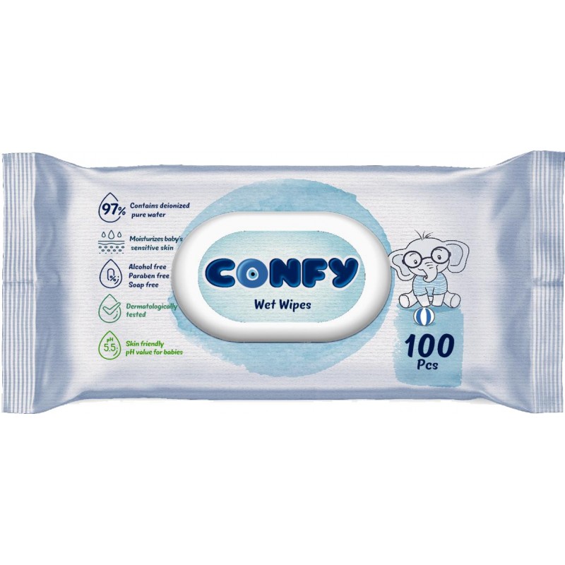 Confy Soft Care Premium мокри кърпи х100бр Confy Soft Care Premium мокри кърпи х100бр