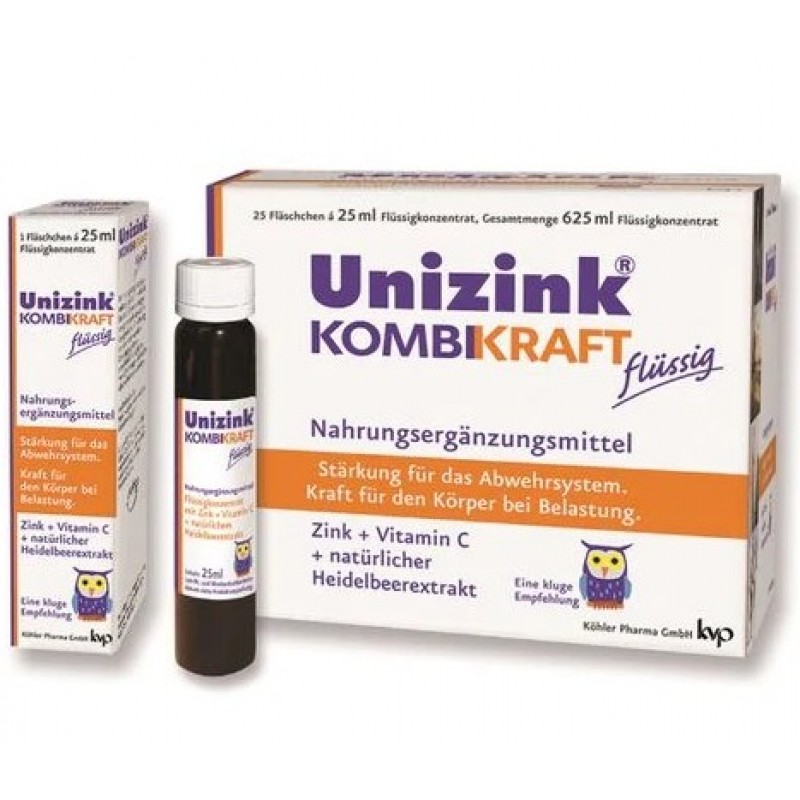 Уницинк Комбикрафт с Цинк 25 мл х25 флакона за силен имунитет KOEHLER PHARMA
