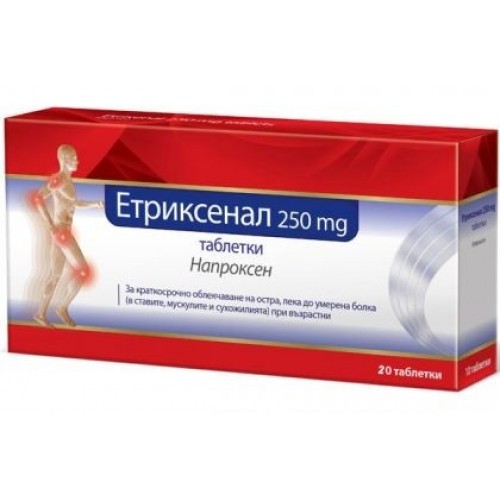Етриксенал при болки в ставите 250 мг х20 таблетки WALMARK Етриксенал при болки в ставите 250 мг х20 таблетки WALMARK