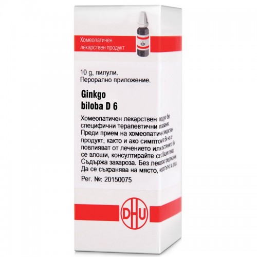 GINKGO BILOBA D6 GLOB 10G VW BG GINKGO BILOBA D6 GLOB 10G VW BG
