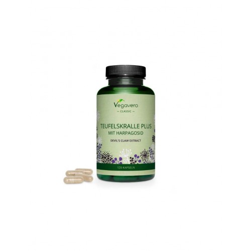 VEGAVERO TEUFELSKRALLE PLUS MIT HARPAGOSID / БИЛКОВА ФОРМУЛА С ДЯВОЛСКИ НОКЪТ, БЯЛА ВЪРБА И ДЖИНДЖИФИЛ КАПС. Х120 VEGAVERO TEUFELSKRALLE PLUS MIT HARPAGOSID / БИЛКОВА ФОРМУЛА С ДЯВОЛСКИ НОКЪТ, БЯЛА ВЪРБА И ДЖИНДЖИФИЛ КАПС. Х120