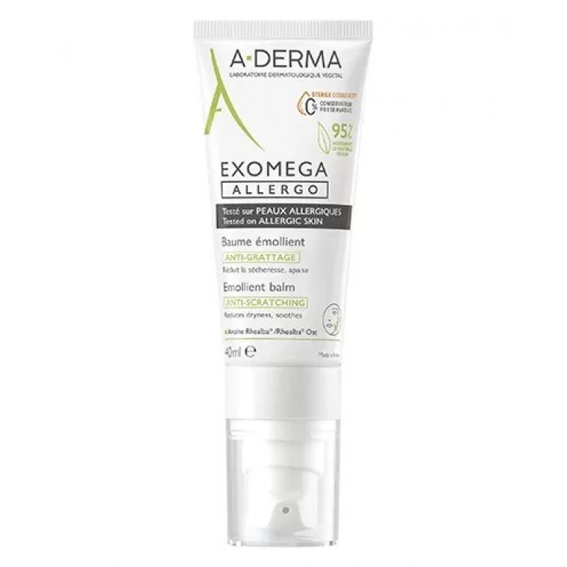 A-DERMA EXOMEGA ALLERGO БАЛСАМ 40МЛ A-DERMA EXOMEGA ALLERGO БАЛСАМ 40МЛ