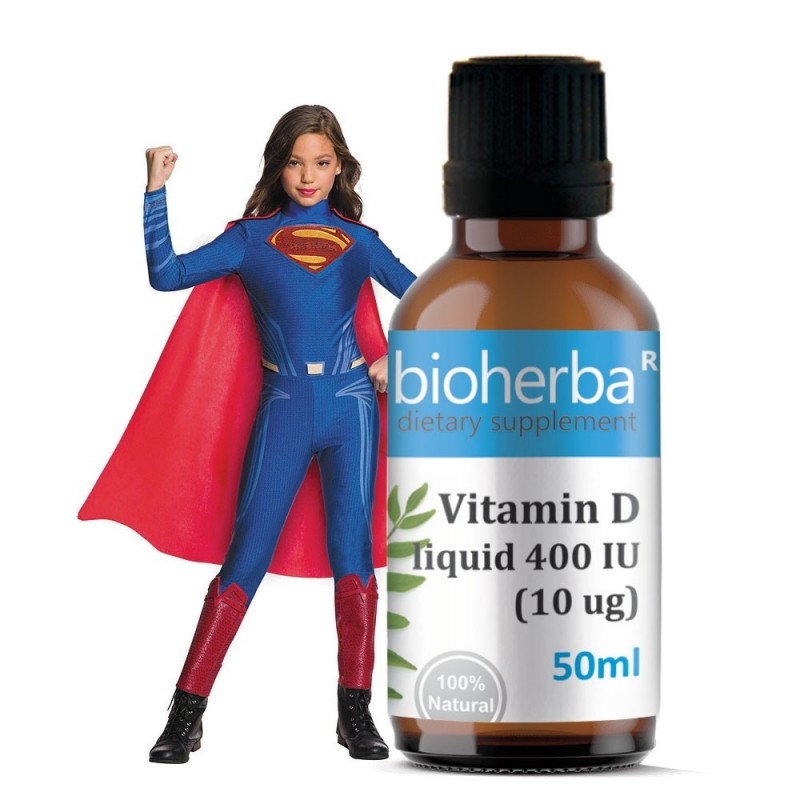 БИОХЕРБА ВИТАМИН Д  ТЕЧЕН (VITAMIN D liquid 400 IU (10 ug) 50 мл.